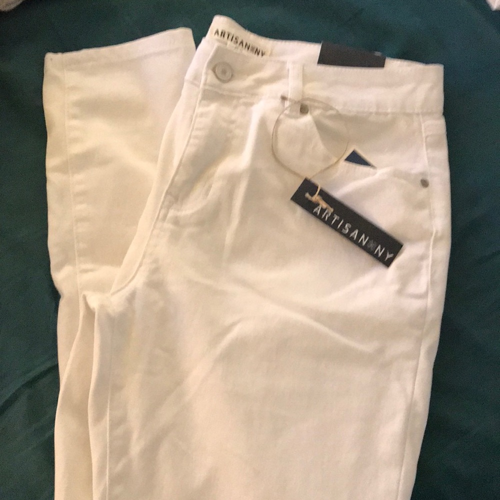 Artisan NY White skinny stretch Jean Pant NWT